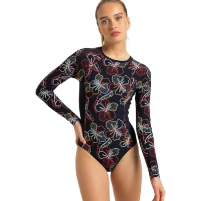 Image of Roxy Active Onesie Swimsuit, Women&#039;s, Size: XS, Anthracite