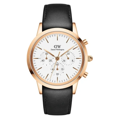 Image of Daniel Wellington Iconic 42 Sheffield Chronograph watch Rose goldcoloured, Size: 42, gold coloured