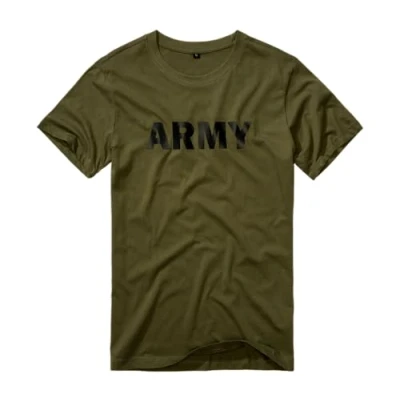 Image of Brandit ARMY Print Tshirt, Men&#039;s, Size: 5XL, Olive