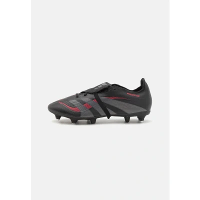 Image of adidas Performance Predator League FOLD OVER Tongue SOFT Ground Screwin stud football boots, Men&#039;s, Size: 7.5, Core black/grey four/lucid red