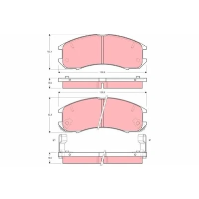 Image of brake Pad Set, disc TRW GDB981