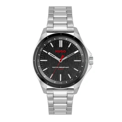 Image of HUGO Complete Watch silvercoloured, Men&#039;s, Size: One Size, Silver coloured