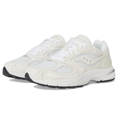 Image of Saucony GRID JAZZ 9 Unisex Trainers, Size: 9, White/off white Leather and textile
