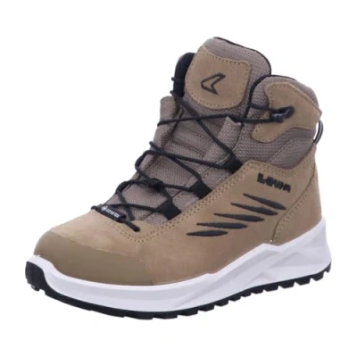 Image of Lowa Callisto GTX MID JR Unisex Winter boots for kids, Size: 10K, Dune/schwarz Leather and textile