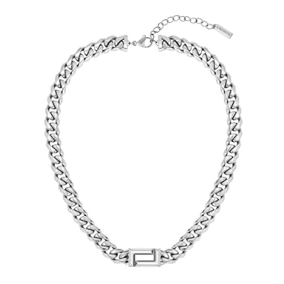 Image of Lacoste Necklace WITH Double Pendant silvercoloured, Women&#039;s, Size: One Size, Silver coloured
