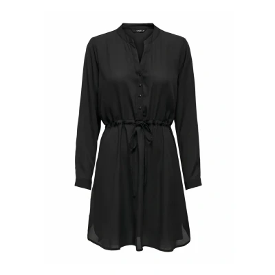 Image of ONLY Onlcory Vneck Tunic Day dress, Women&#039;s, Size: XXS, Black
