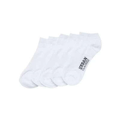 Image of Urban Classics LOGO NO SHOW 5PACK Trainer socks, Men&#039;s, Size: 6 8, White