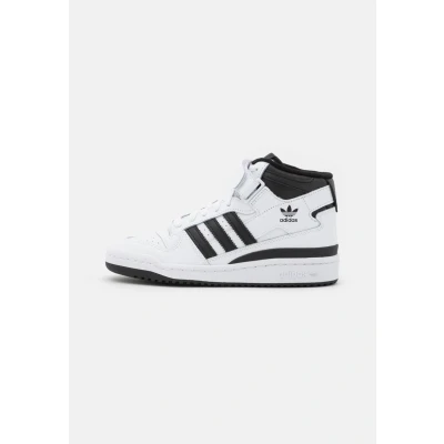 Image of Adidas Unisex Children&#039;s Forum Mid J Trainers, Ftwr White Core Black White, 3.5 UK
