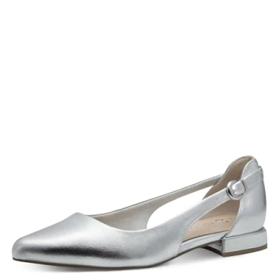 Image of Marco Tozzi Ballet pumps, Women&#039;s, Size: 6, Silver High quality imitation leather