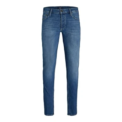Image of Jack &amp; Jones LIAM EVAN Slim fit jeans, Men&#039;s, Size: 28x30, Blue denim