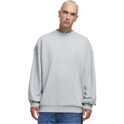Image of Urban Classics Men&#039;s Light Terry Crew Sweatshirt, Asphalt, XL