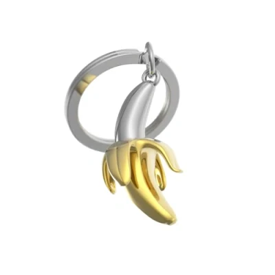 Image of METALMORPHOSE MTM140 01 Banana Keyring, Silver, Gold, One Size, size