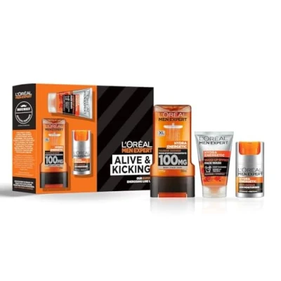 Image of L’Oréal Paris Men Expert L&#039;Oreal Gift Set, Hydra Energetic Alive and Kicking: Shower Gel, Moisturiser Face Wash