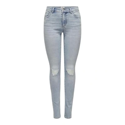 Image of ONLY Onlwauw MID Waist KNEE Jeans Skinny Fit, Women&#039;s, Size: XSx32, Light blue denim
