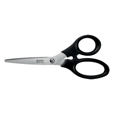 Image of Leitz Stainless Steel Scissors Set 165/185/200 mm, of 3 in 165; 185 and 200 mm Size on Plastic Free Hanging Card, 54260095