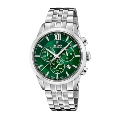Image of Festina Swiss MADE Chronograph watch, Men&#039;s, Size: One Size, Green