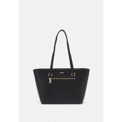 Image of DKNY Bryant TOTE Handbag, Women&#039;s, Size: One Size, Black/gold
