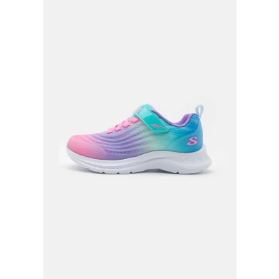 Image of Skechers Girls Jumpsters 2.0 Blurred Dream Sneaker, Turquoise/Multi, 12.5 Little Kid