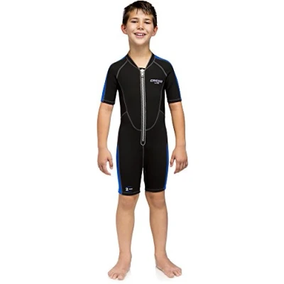 Image of Cressi Kids Lido Wetsuit Shortie Suit Dark/Blue, X Small