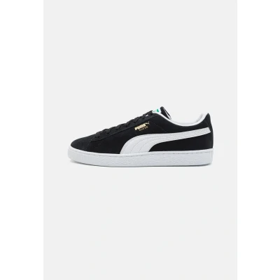 Image of Puma Classic Unisex Trainers, Size: 4.5, Black/white Suede