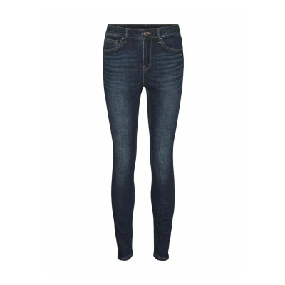 Image of VERO MODA Female Skinny Jeans VMFLASH Mid Rise Fit Jeans, Dark denim blue, M / 32L