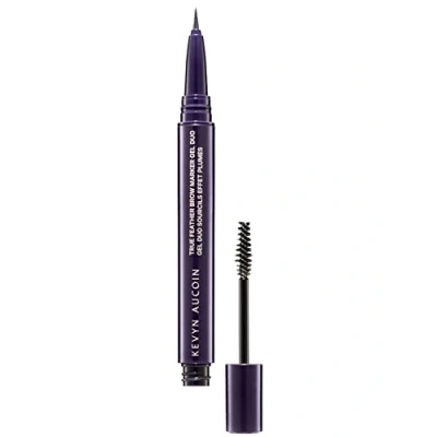 Image of Kevyn Aucoin True Feather Brow Marker Gel Duo 1.9ml (Various Shades) Dark Brunette
