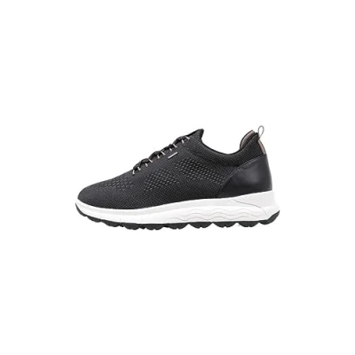 Image of Geox Trainers, Women&#039;s, Size: 3, Black dk beige Leather and textile