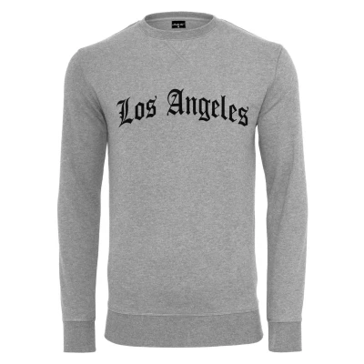 Image of Mister Tee LOS Angeles Wording Crewneck Sweatshirt, Men&#039;s, Size: XS, Grey