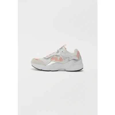 Image of Fila Collene Unisex Trainers for kids, Size: 4.5, White/silver/pink Imitation leather/ textile