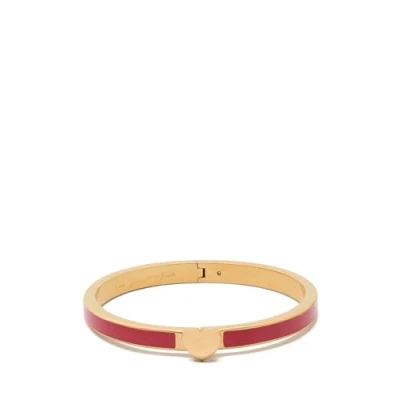 Image of kate spade new york Heart YOU Hinged Bangle Bracelet, Women&#039;s, Size: One Size, Red