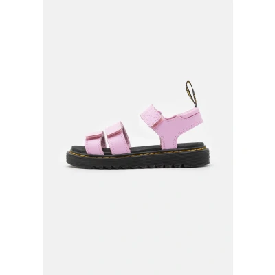 Image of Dr. Martens Klaire Unisex Sandals for kids, Size: 3, Pale pink Leather