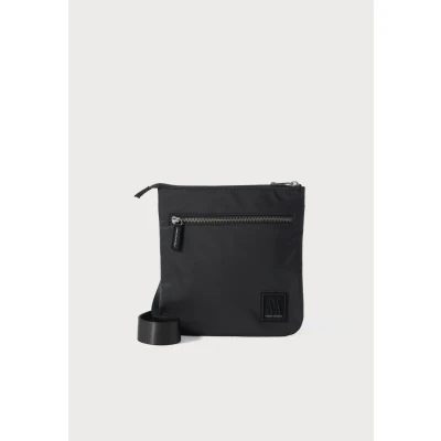 Image of Armani Exchange Men&#039;s Icon Flat Crossbody, Black