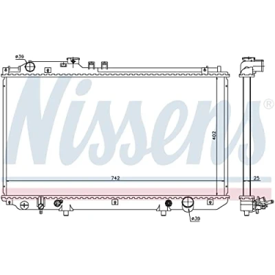Image of Radiator, engine cooling NISSENS 64658