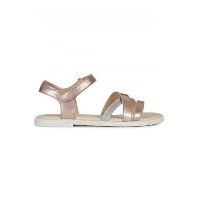 Image of Geox Karly Sandals for kids, Size: 10K, Pink Leather