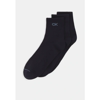 Image of Calvin Klein Underwear MEN Short SOCK 3 PACK Socks, Men&#039;s, Size: One Size, Navy