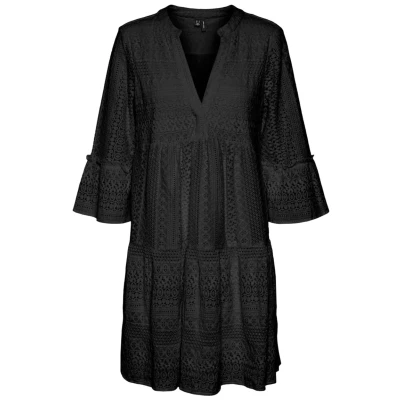 Image of Vero Moda Vmhoney V NECK Tunic Day dress, Women&#039;s, Size: XS, Black