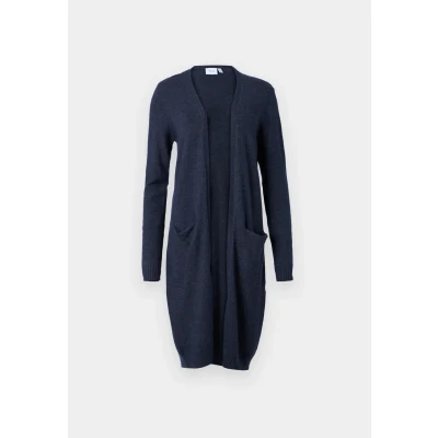 Image of Vila Womens Ril Knit Cardi, Blue (Total Eclipse Detail:melange), S
