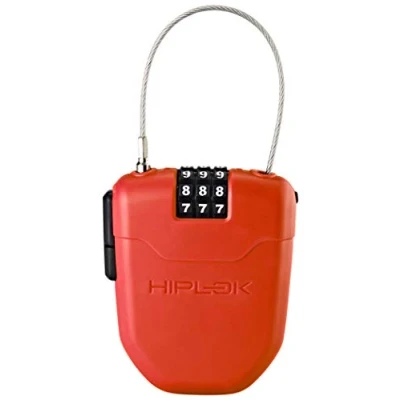 Image of Hiplok FX Wearable Combination Cable Lock, Red