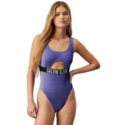 Image of Calvin Klein Swimwear ONE Piece Swimsuit, Women&#039;s, Size: Medium, Sapphire blue