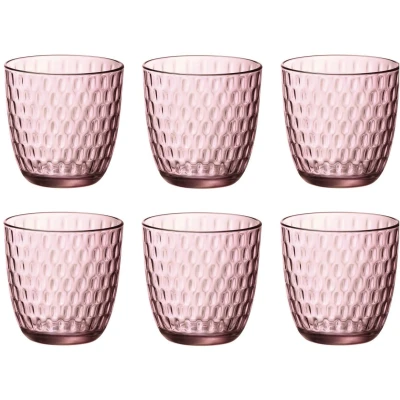 Image of Bormioli Rocco Glass Lock Pink 290 ml 6 Pieces