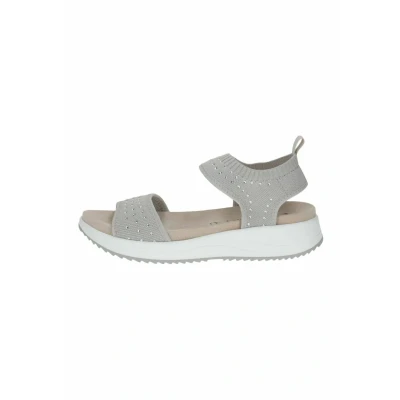 Image of Caprice Damen flache Pantolette aus Leder, Braun (TAUPE METALLIC), 42