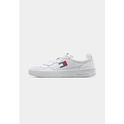 Image of Tommy Jeans Cupsole Trainers, Men&#039;s, Size: 6.5, White Leather and textile