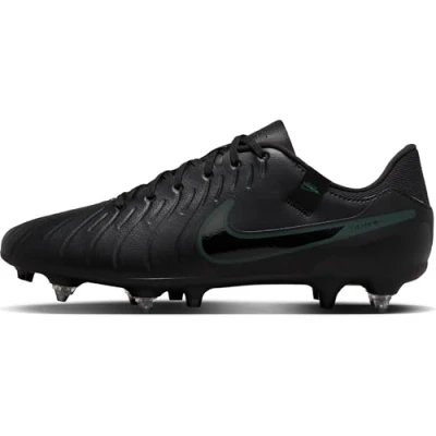 Image of Nike Performance Tiempo Legend 10 Academy Sgpro AC Unisex Screwin stud football boots, Size: 5.5, Black/deep jungle Imitation leather/ textile