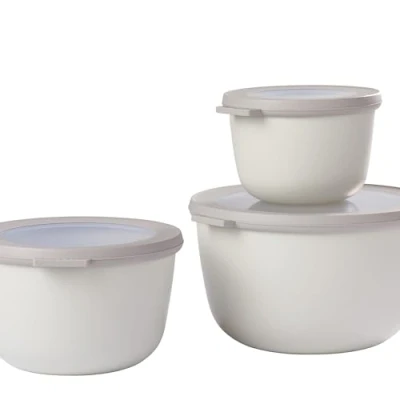 Image of Mepal Bowls Set Nordic White of 3 (500, 1000, 2000 ml)