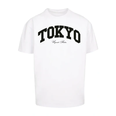 Image of Upscale by Mister Tee Tokyo College Print Tshirt, Men&#039;s, Size: Large, White