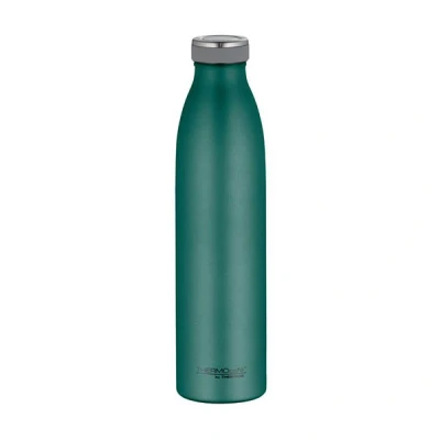 Image of THERMOcafé by THERMOS TC Bottle Moss Green Mat 0.75 L, Stainless Steel Vacuum Flask, Carbonated Proof, 12 Hours Hot 24 Cold, Leak for School, On The Go and Office