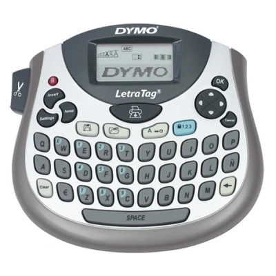 Image of DYMO LetraTag Plastic Labels Authentic 12 mm x 4 m Roll Black Print on Yellow for Label Makers