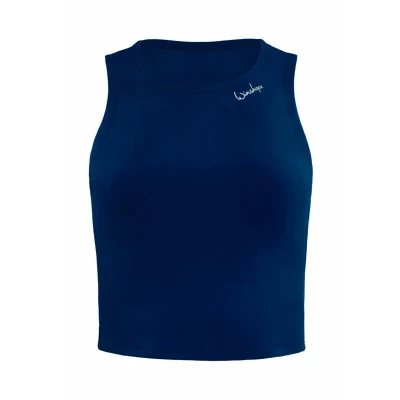 Image of Winshape Functional Comfort Cropped TANK Top, Women&#039;s, Size: XS, Dark blue
