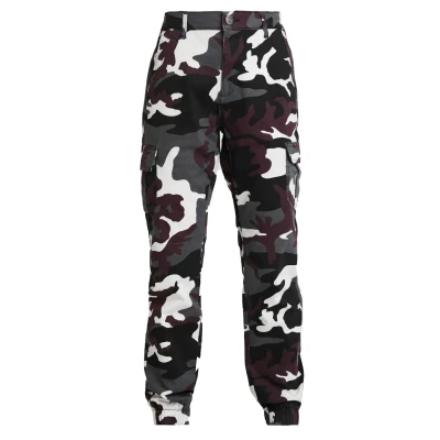 Image of Urban Classics Ladies HIGH Waist CAMO Cargo Pants Trousers, Women&#039;s, Size: 30, Wine