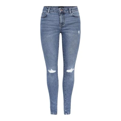 Image of Pieces Women&#039;s Jeans, Medium Blue (Medium Denim), XL / 32L